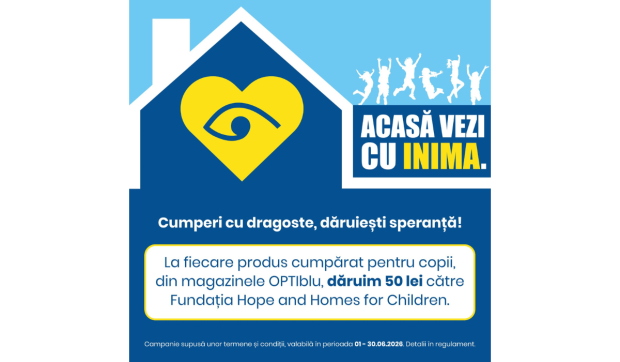 OPTIblu sprijină educația copiilor vulnerabili prin donații pentru fiecare pereche de ochelari vândută în iunie