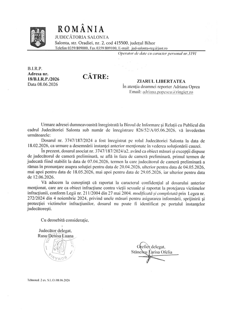 Afaceristul italian care a violat un băieţel de 12 ani din Bihor e judecat la relanti şi în mare secret. CSM: Orice inculpat poate să solicite „confidenţialitatea” dosarului