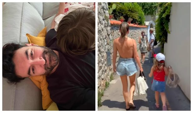 Smiley, Gina Pistol și fiica lor, Josephine, surprinși în Napoli într-o nouă escapadă italiană