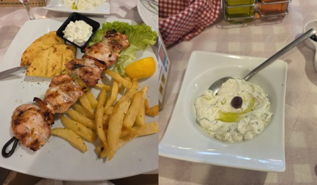 Cât costă la tavernă preparatele tradiționale în Kamari, una dintre cele mai apreciate stațiuni din Santorini