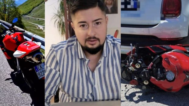 Ștefan, șoferul român de camion, care a murit pe „drumul diavolului”, din Italia, pe motocicleta sa roșie