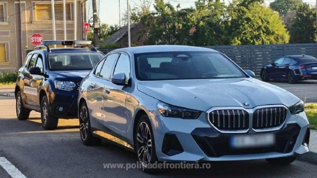 Polițiștii de frontieră din Bihor au confiscat un BMW de lux căutat pentru confiscare în Polonia