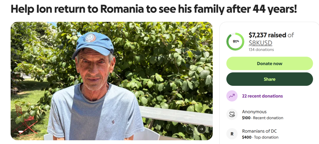 Campania de strangere de fonduri de pe GoFundme pentru Ion Chilom