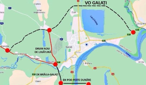 Pas important pentru Centura Mare a Galațiului: Cum va arăta traseul de 32 de kilometri