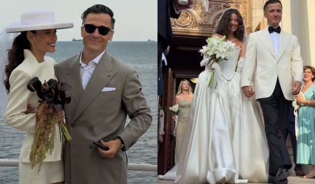 Imagini de la nunta lui Alice Peneacă și Dragos Caliminte. Petrecerea a avut loc în aer liber, iar mireasa a schimbat două rochii