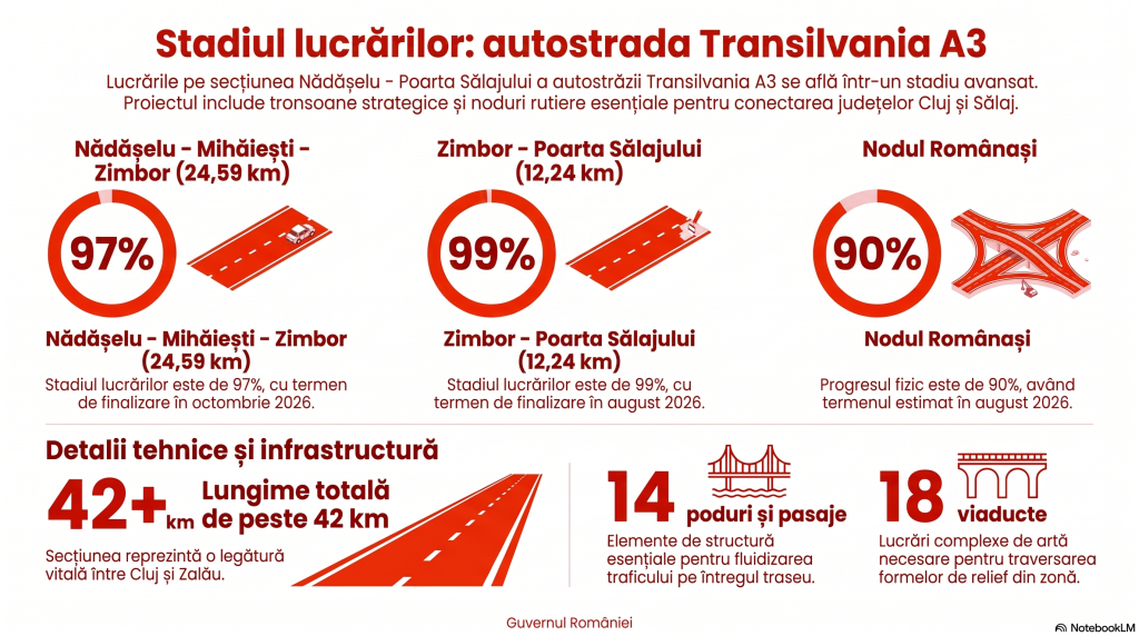 Ilie Bolojan a fost plimbat cu mașina de Dorinel Umbrărescu, șeful UMB, pe șantierul Autostrăzii Transilvania A3. Care este stadiul lucrărilor