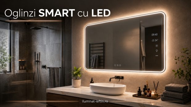 Oglinzi baie cu LED: eleganță, lumină corectă și funcții smart pentru baia modernă