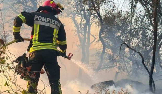 Mesaj de recunoștință pentru pompierii români detașați în Franța în lupta cu incendiile de vegetație