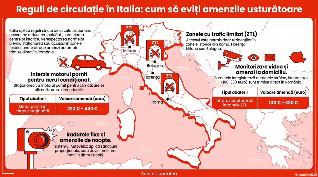 Sute de șoferi români iau amenzi de circulație în țările pe care le vizitează în concediu. Lista regulilor neștiute care te pot lăsa pieton