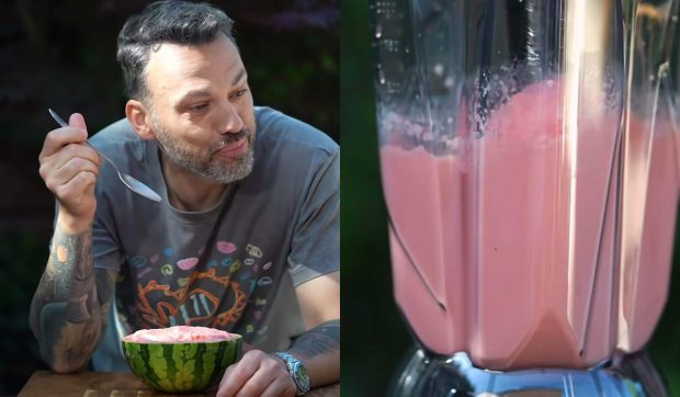 Chef Ștefan Popescu prezintă două rețete ideale pentru zilele calde de vară: sorbet de pepene și socată cu căpșuni