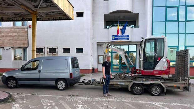 Un șofer român transporta un excavator de 26.0000 de euro căutat de autoritățile din Belgia