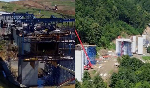 Tehnologie specială pe viaductul de pe Autostrada Sibiu-Pitești înalt cât un bloc de 20 etaje. Ce este metoda de lansare incrementală folosită în premieră pe A1