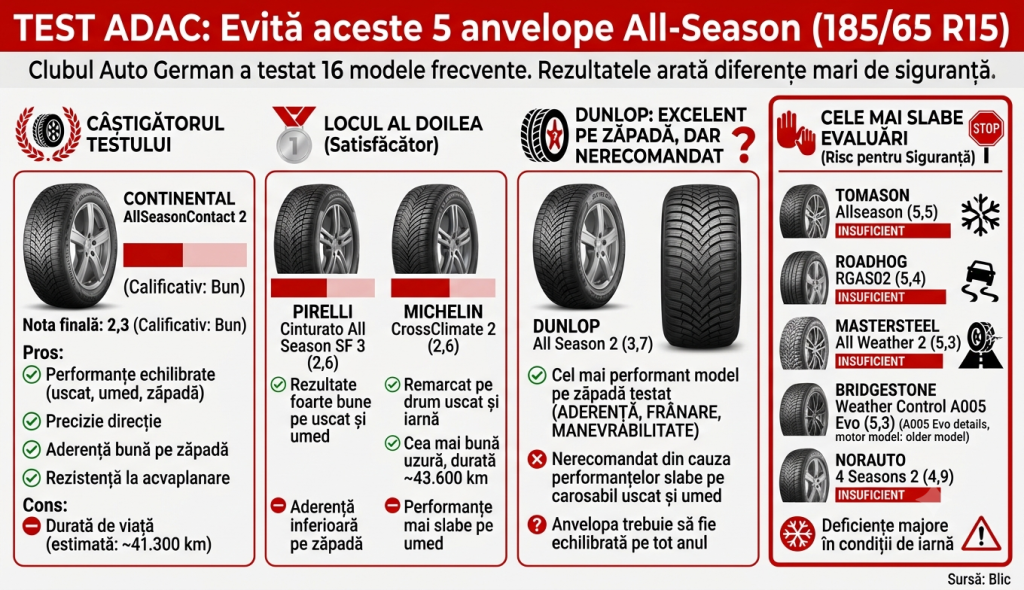 Dacă vrei să cumperi anvelope all season pentru mașina ta, evită aceste cinci modele