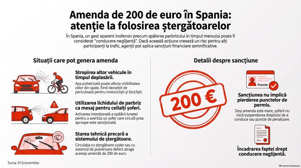 Gestul din trafic care îi deranjează pe ceilalți șoferi poate aduce o amendă de 200 de euro, în Spania