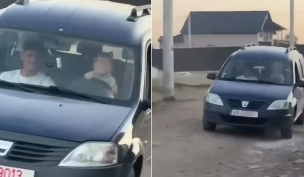Bebeluș de 11 luni surprins la volan pe o stradă din Vrancea, anchetat de poliție și protecția copilului