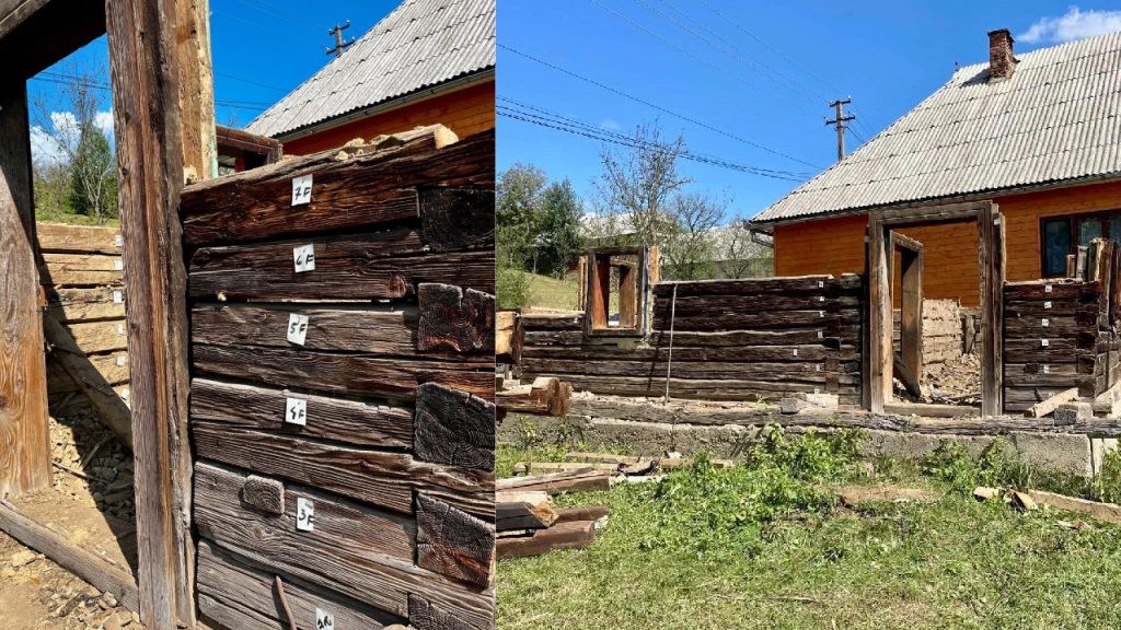 Oferte unice: Casă tradițională maramureșeană de 100 de ani, demontată și pregătită pentru doar 3.500 de euro! 1 casa maramures demontata numerotata
