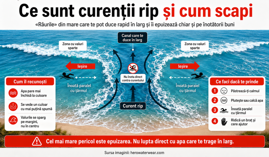 Ce sunt curenții rip, „râurile” din mare în care au murit cei doi frați din Olimp: te pot duce rapid în larg și îi epuizează chiar și pe cei mai buni înotători