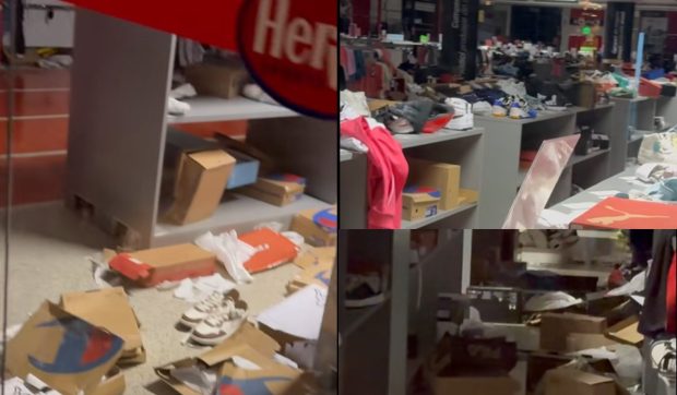 Haos la magazinul Hervis din Oradea după reducerile de 50%: haine aruncate pe jos și comportament dezordonat al clienților