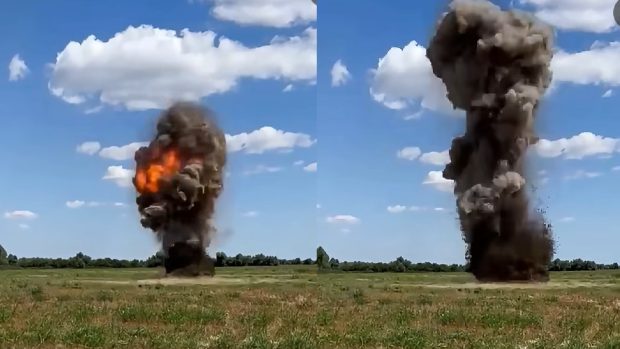 Drona găsită lângă Plauru, județul Tulcea, a fost detonată controlat