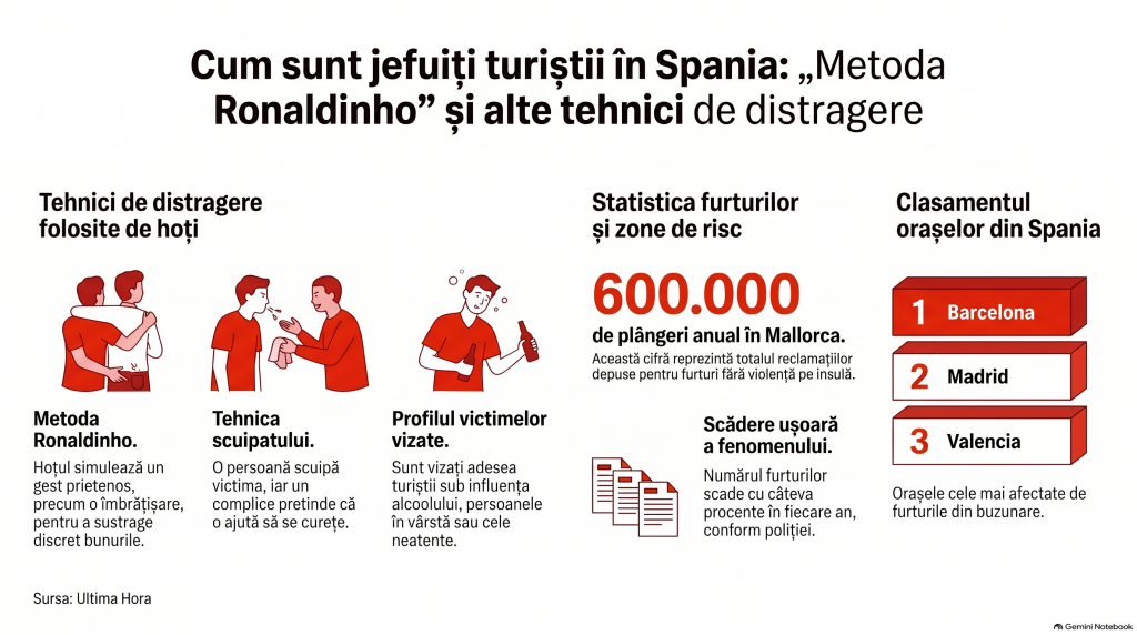 „Metoda Ronaldinho”: tehnica prin care hoții de buzunare jefuiesc turiștii în doar câteva secunde, pe o insulă din Spania