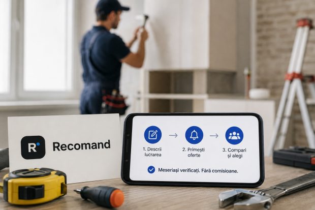 Recomand.app: platforma prin care descrii lucrarea o singură dată și primești oferte de la meseriași verificați