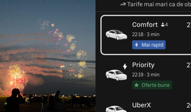 Cât ar fi ajuns să coste Uberul de la ROMAERO în București și Mogoșoaia, după BIAS 2026: curse la peste 200 de lei pentru 9 kilometri