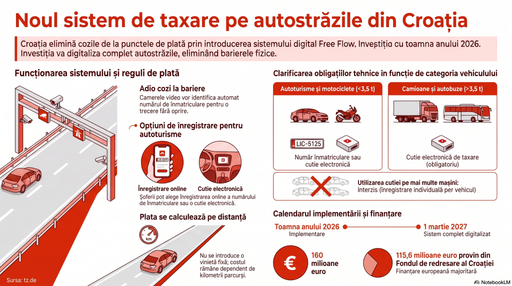 Schimbare majoră pentru șoferii români care merg cu mașina spre Adriatică: sistem nou de plată din toamnă, pe autostrăzile din Croația