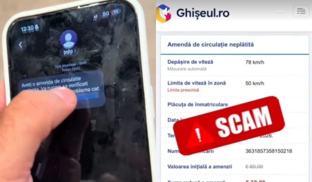 „Îți vor fi furați banii din cont”. Noua țeapă cu amenda de parcare, explicată de Poliția Română