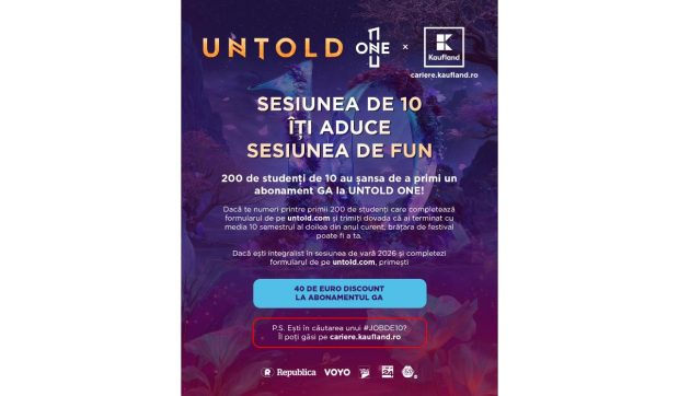 UNTOLD premiază excelența academică cu acces gratuit și reduceri la festival pentru studenții de top