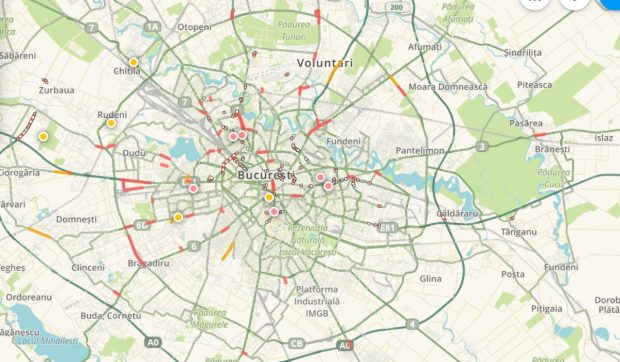 Trafic intens în București în prima zi de școală. Harta bulevardelor aglomerate din nordul și vestul Capitalei