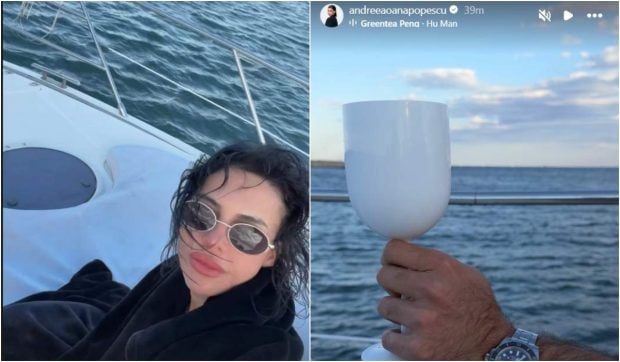 Andreea Popescu și Radu Mazăre jr, surprinși la mare, pe iaht „Întâi o plimbare cu jetul Mai bine mai târziu decât niciodată, nu?”