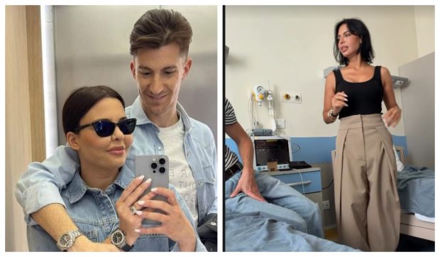 Andreea Popescu și Rareș Cojoc, împreună pe patul de spital. Cum s-au filmat cei doi în timp ce își așteptau fiul să iasă din operație