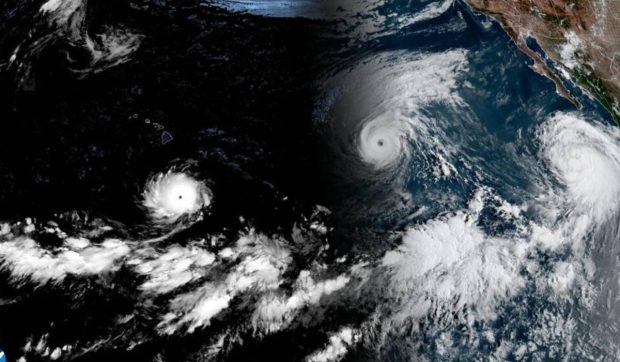 Pacificul traversat simultan de trei cicloane, unul la categoria maximă 5; El Nino ar putea doborî recorduri istorice