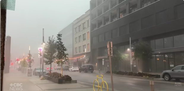 „Furtuna secolului” în Toronto, paralizat de vânt puternic și inundații. 50.000 de gospodării sunt fără curent electric