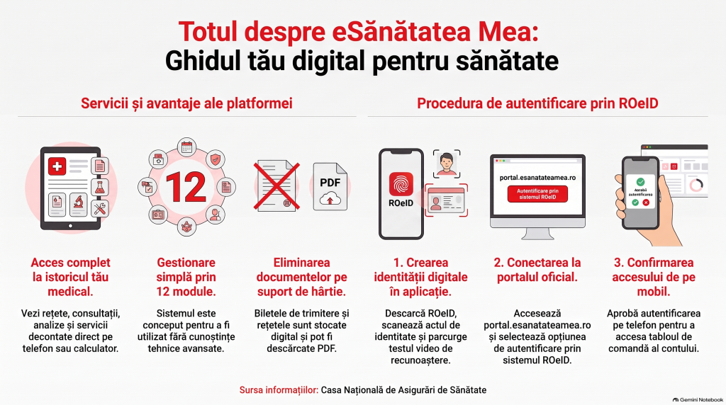 CNAS a lansat portalul eSănătatea Mea: Ghid pas cu pas pentru accesarea dosarului medical, a rețetelor și a programărilor online