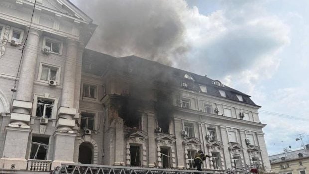 O dronă rusească a lovit clădirea SBU din Kiev și a vizat „direct” biroul șefului Serviciului de Securitate al Ucrainei. Există victime